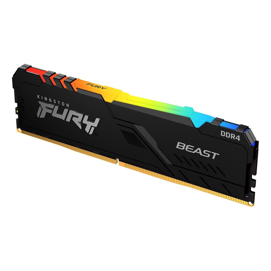 MEMORIA RAM FURY BEAST DDR4 RGB COLOR NEGRO 8GB KF432C16BBA/8 KINGSTON