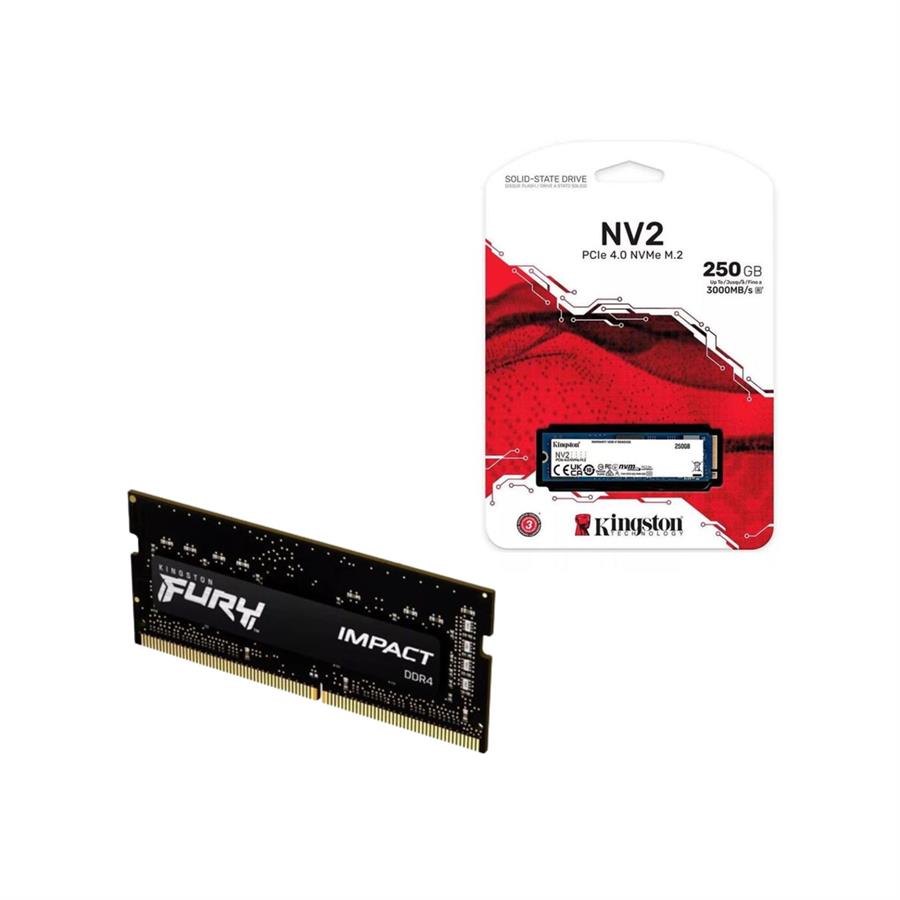 COMBO ACTUALIZACION NOTEBOOK 500GB SSD KINGSTON+ 8 GB RAM SODIMM KINGSTON